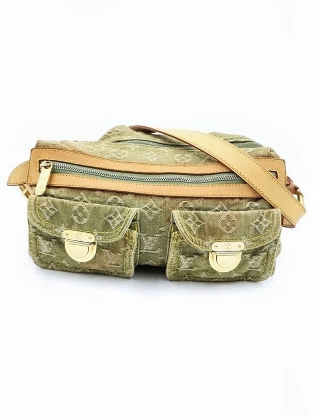 Louis Vuitton Baggy PM Green & Brown Shoulder Bag M95049